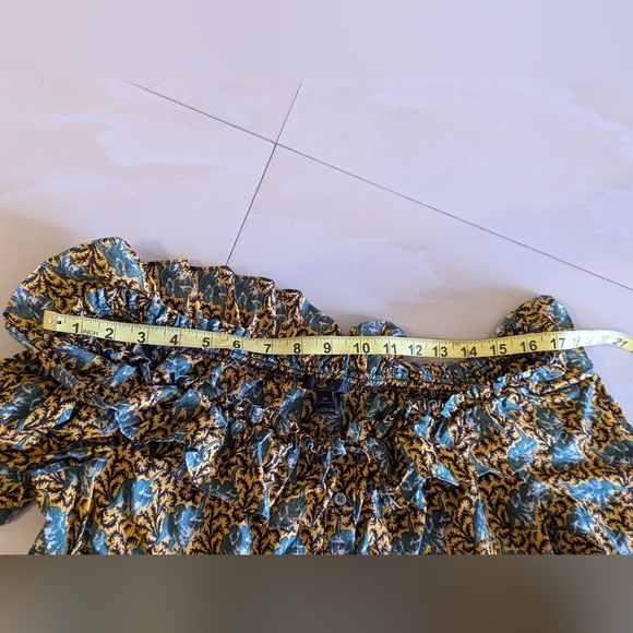 J.Crew Off the Shoulder Ratti Elephant Print Top long sleeve size 14 - Picture 10 of 16